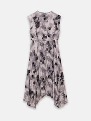 Mint Velvet Grey Abstract Print Midi Dress - Image 8 of 8