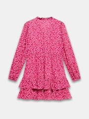 Mint Velvet Pink Floral Print Mini Dress - Image 8 of 8