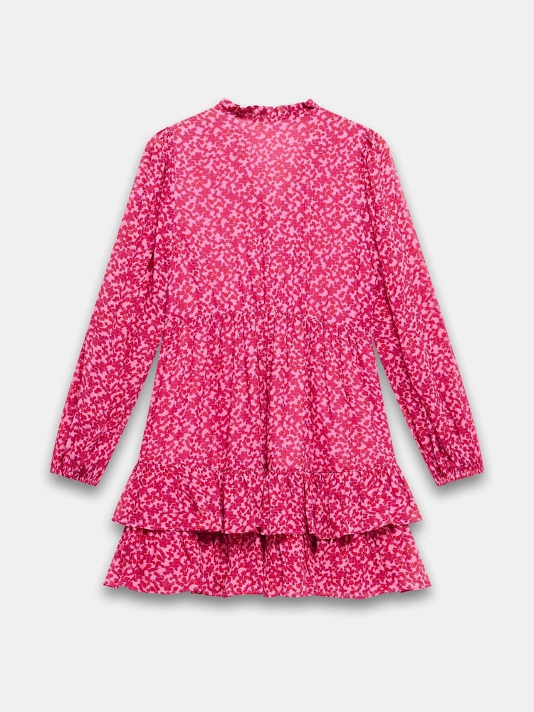 Mint Velvet Pink Floral Print Mini Dress - Image 8 of 8 Mint Velvet Pink Floral Print Mini Dress - Image 8 of 8