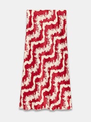Mint Velvet Red Abstract Floral Print Slip Skirt - Image 7 of 7