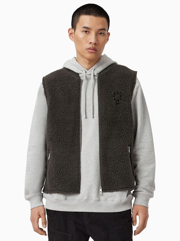 AllSaints Green Otis Vest - Image 1 of 6