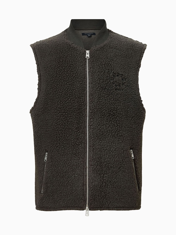 AllSaints Green Otis Vest - Image 6 of 6