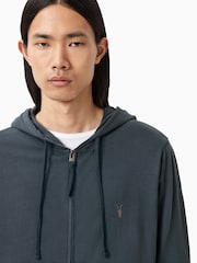AllSaints Blue Brace Zip Up Hoodie - Image 2 of 7