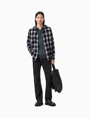 AllSaints Blue Brace Zip Up Hoodie - Image 3 of 7