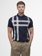 Barbour® Navy Blaine Tailored Polo Shirt - Image 1 of 7
