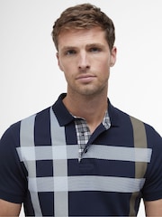 Barbour® Navy Blaine Tailored Polo Shirt - Image 3 of 7