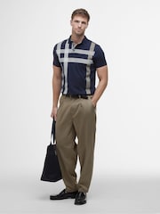 Barbour® Navy Blaine Tailored Polo Shirt - Image 4 of 7