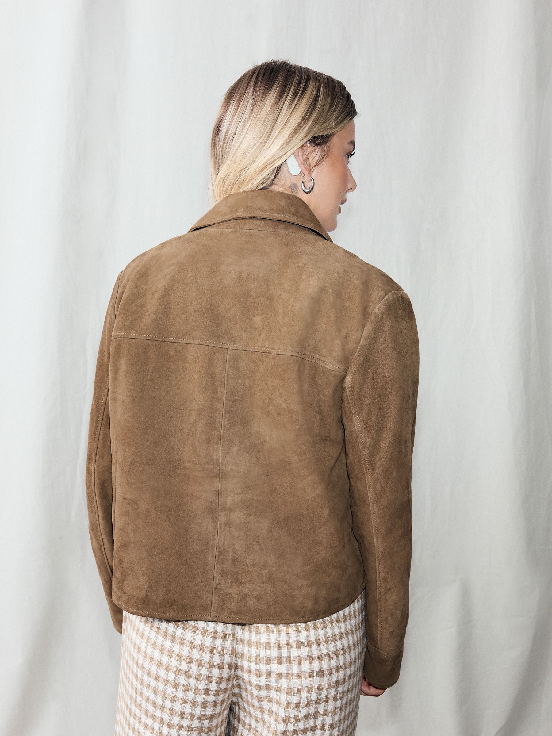 Buy Tan Brown N. Premium Real Zip Through Jacket from the Next UK