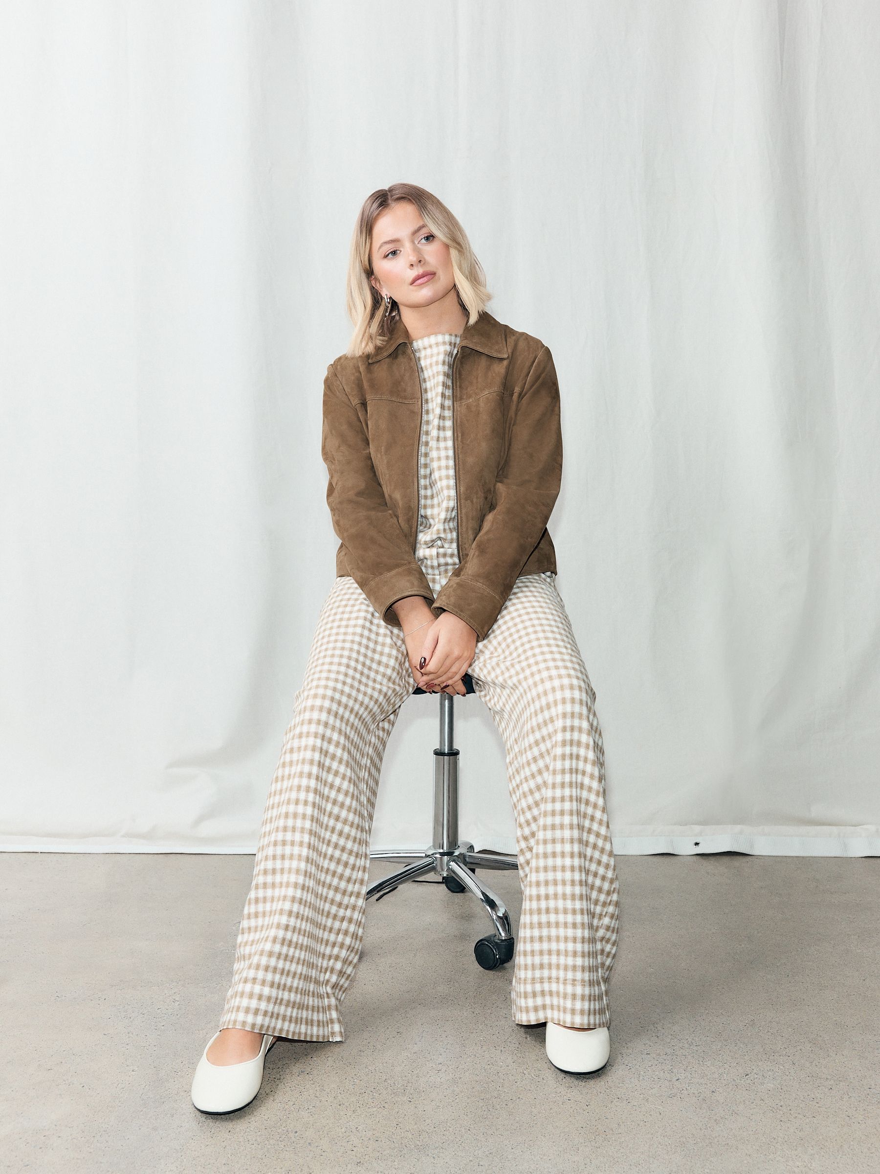 Buy Tan Brown N. Premium Real Zip Through Jacket from the Next UK