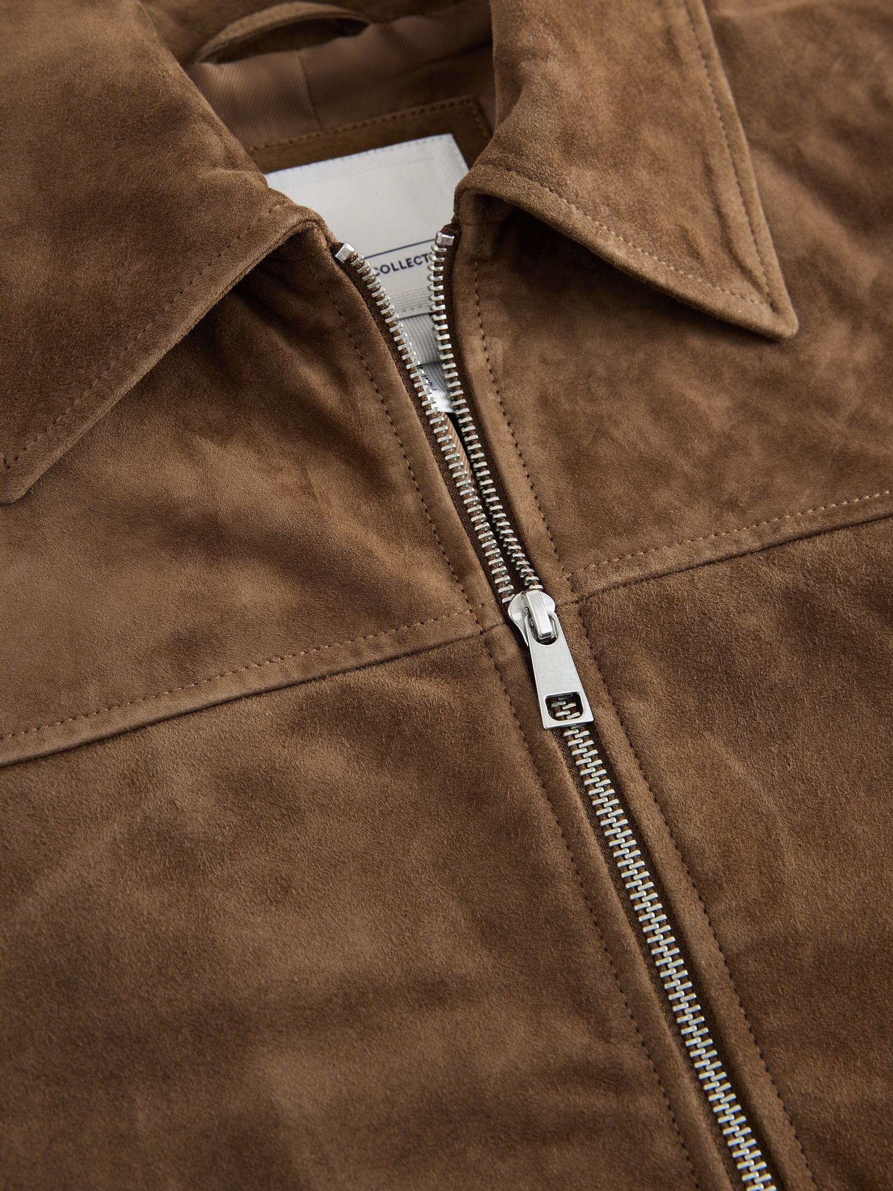 Buy Tan Brown N. Premium Real Zip Through Jacket from the Next UK