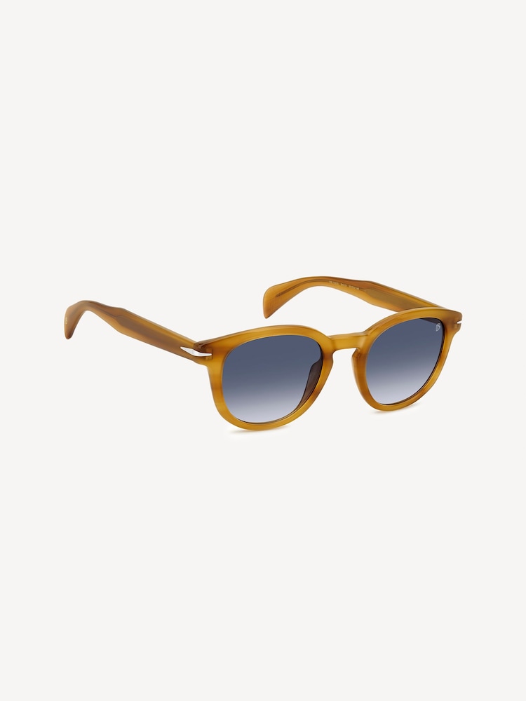 Eyewear by David Beckham Yellow Pantho Sunglasses in Horn - Image 2 of 4