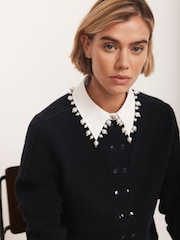 Mint Velvet Blue Long Sleeve Cardigan - Image 5 of 8