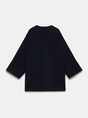 Mint Velvet Blue Wool Blend Hand Finished Coat - Image 8 of 9