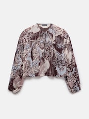 Mint Velvet Brown Floral Print Blouse - Image 7 of 8