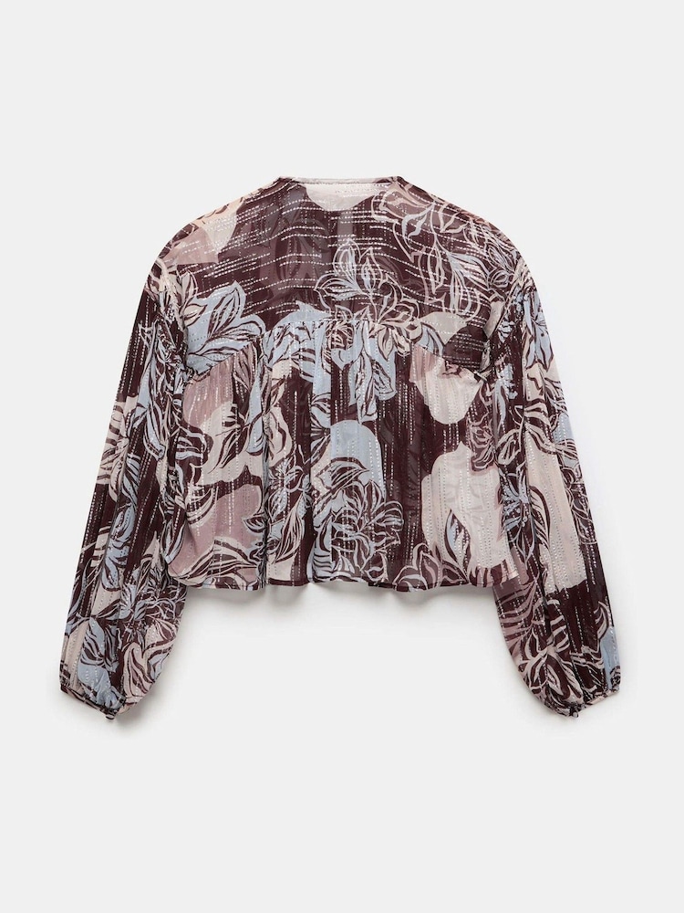 Mint Velvet Brown Floral Print Blouse - Image 8 of 8 Mint Velvet Brown Floral Print Blouse - Image 8 of 8