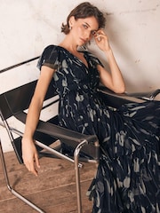 Mint Velvet Blue Floral Print Maxi Dress - Image 3 of 8