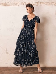 Mint Velvet Blue Floral Print Maxi Dress - Image 4 of 8