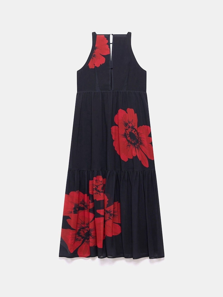 Mint Velvet Red Floral Print Maxi Dress - Image 8 of 8