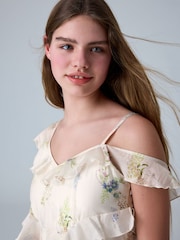 smALLSAINTS Cream Sienna Maxi Dress - Image 4 of 10