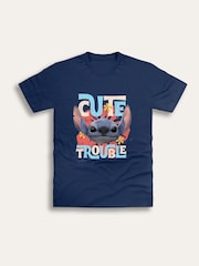 Brand Threads Blue Disney Lilo and Stitch Movie T-Shirt - Image 1 of 1