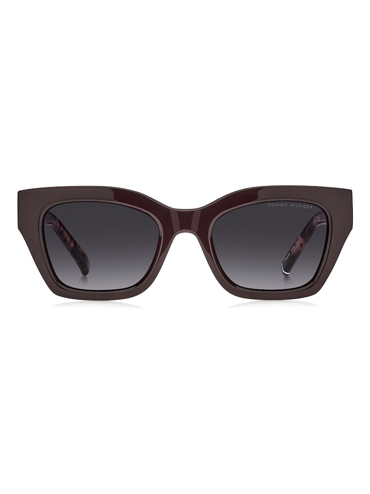 Tommy Hilfiger Cat Eye Sunglasses in Burgundy and Pink Havana - صورة 1 من 5 Tommy Hilfiger Cat Eye Sunglasses in Burgundy and Pink Havana - صورة 1 من 5