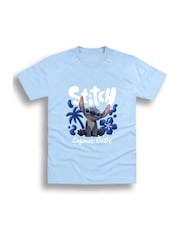Brand Threads Blue Disney Lilo and Stitch Movie T-Shirt - Image 2 of 3