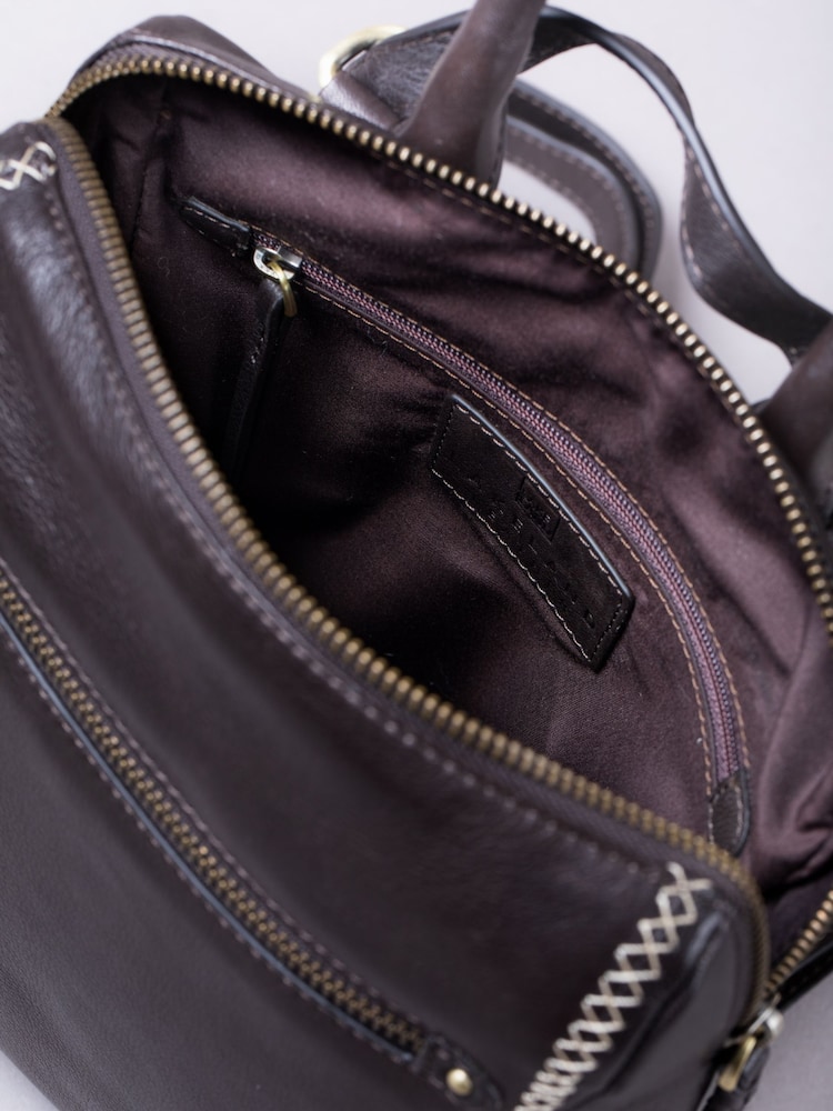 Lakeland Leather Brown Light Castlerigg Backpack - Image 8 of 8