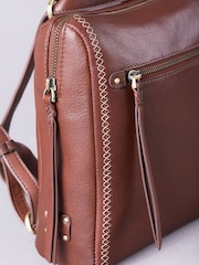 Lakeland Leather Brown Castlerigg Backpack - Image 4 of 8