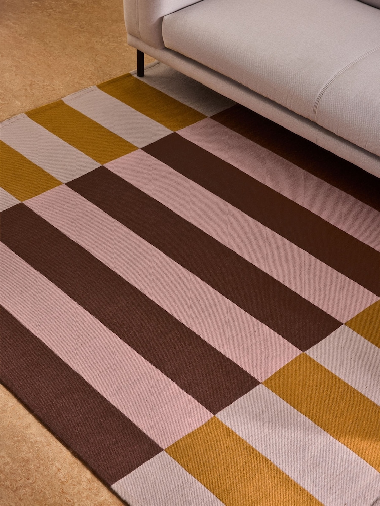 MADE.COM Ochre Solta Indoor Outdoor Flatweave Rug - Image 2 of 5 MADE.COM Ochre Solta Indoor Outdoor Flatweave Rug - Image 2 of 5