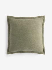 Green 50 x 50cm Burford Flange Edge Cushion - Image 1 of 2