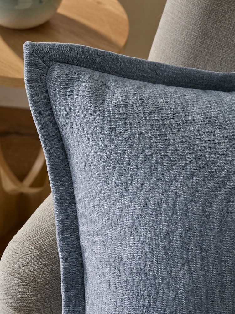 Blue 50 x 50cm Burford Flange Edge Cushion - Image 2 of 4