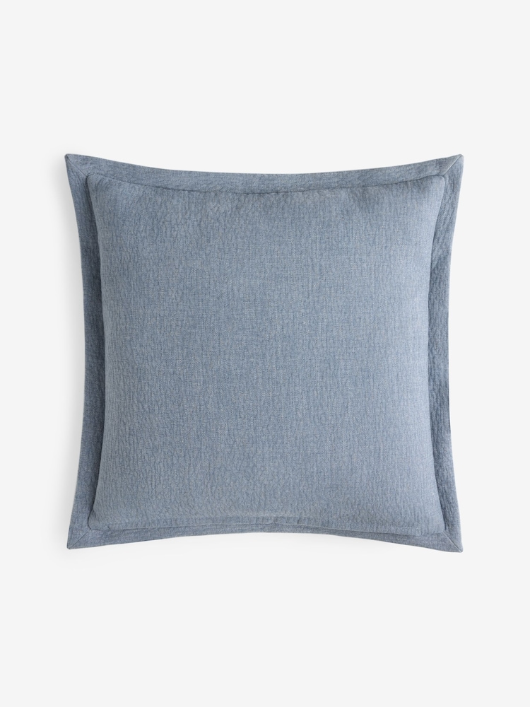 Blue 50 x 50cm Burford Flange Edge Cushion - Image 4 of 4