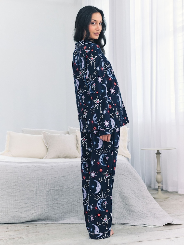 Chelsea Peers Maternity Cotton Mystic Moon Print Long Pyjamas Set - Imagen 2 de 5