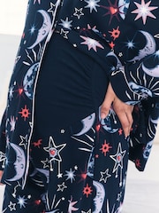 Chelsea Peers Maternity Cotton Mystic Moon Print Long Pyjamas Set - Imagen 4 de 5