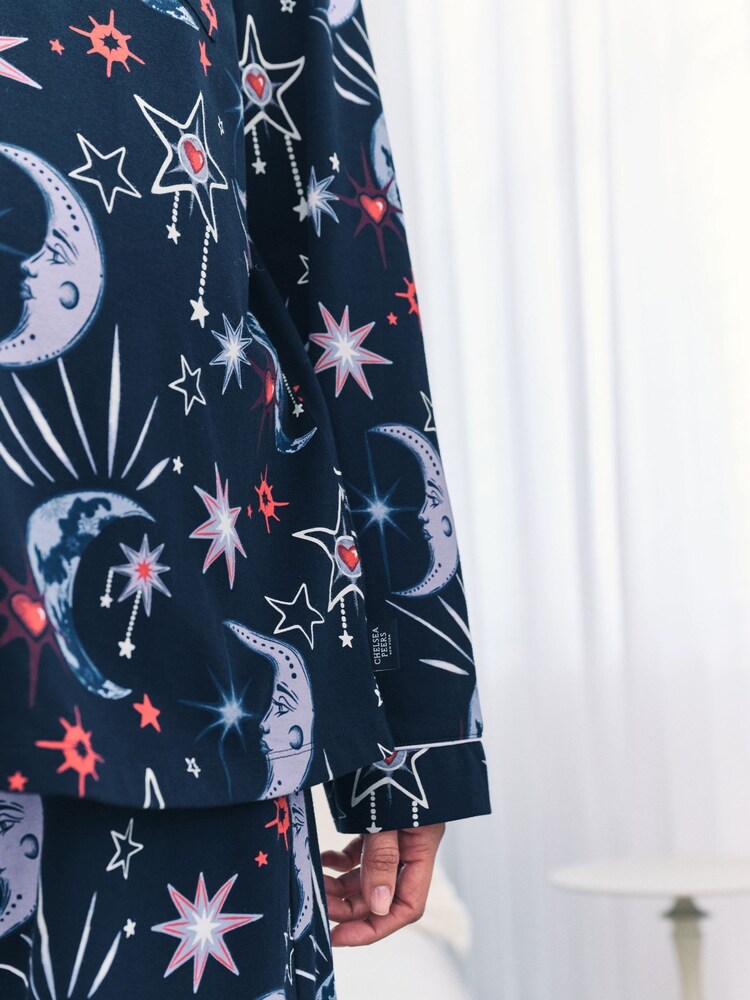 Chelsea Peers Maternity Cotton Mystic Moon Print Long Pyjamas Set - Imagen 5 de 5