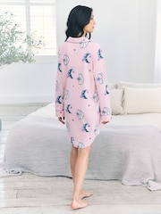 Chelsea Peers Pink Maternity Astral Hearts Print Nightshirt - Image 3 of 5