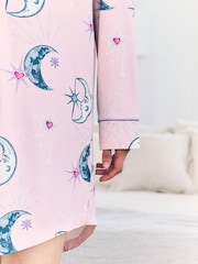 Chelsea Peers Pink Maternity Astral Hearts Print Nightshirt - Image 5 of 5