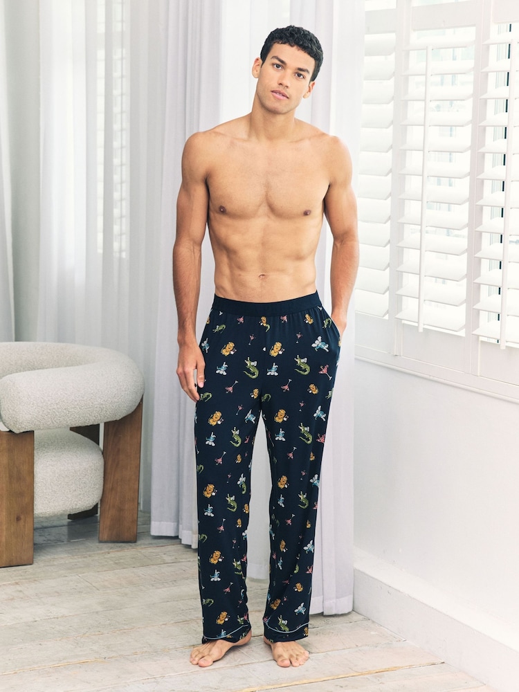 Chelsea Peers Blue Wild Dining Print Pyjama Bottoms - Image 1 of 5