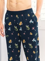 Chelsea Peers Blue Wild Dining Print Pyjama Bottoms - Image 3 of 5