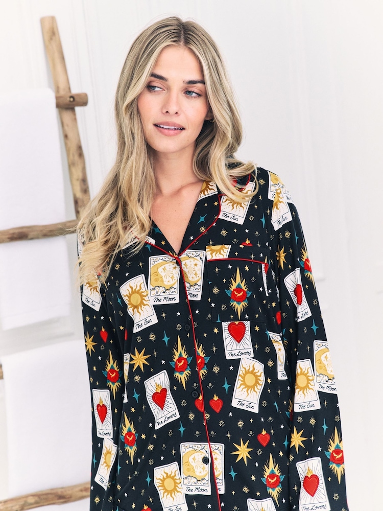 Chelsea Peers Tarot Card Print Long Pyjamas Set - Imagen 5 de 5