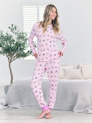 Chelsea Peers Halloween Party Ghost Print Long Pyjamas Set - Imagem 1 de 4
