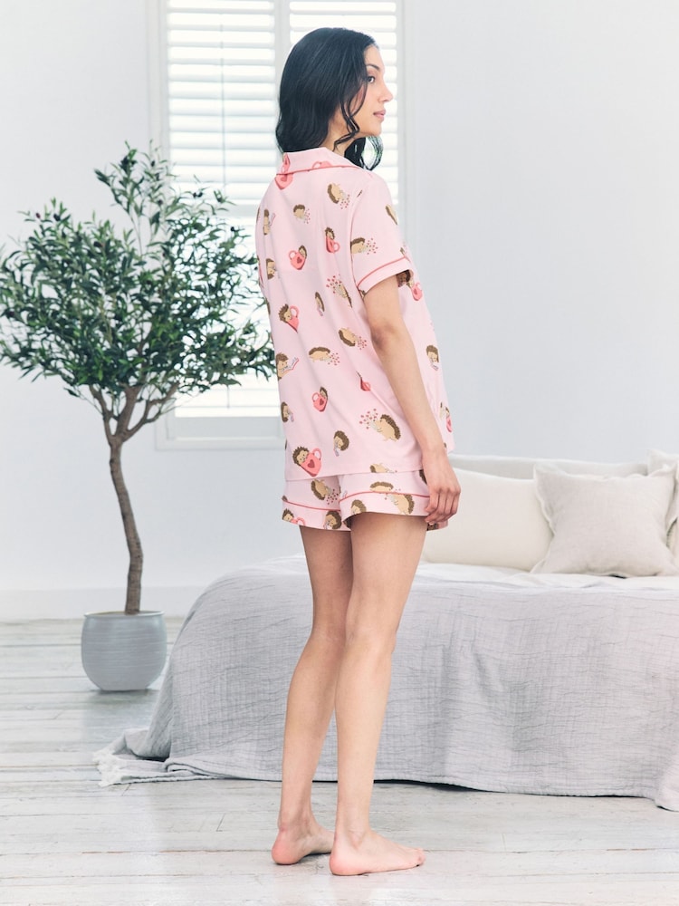 Chelsea Peers Maternity Hedgehog Hearts Print Short Pyjamas Set - Imagen 2 de 5
