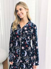 Chelsea Peers Cotton Mystic Moon Print Long Pyjamas Set - Imagen 4 de 5