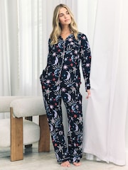 Chelsea Peers Cotton Mystic Moon Print Long Pyjamas Set - Imagen 5 de 5