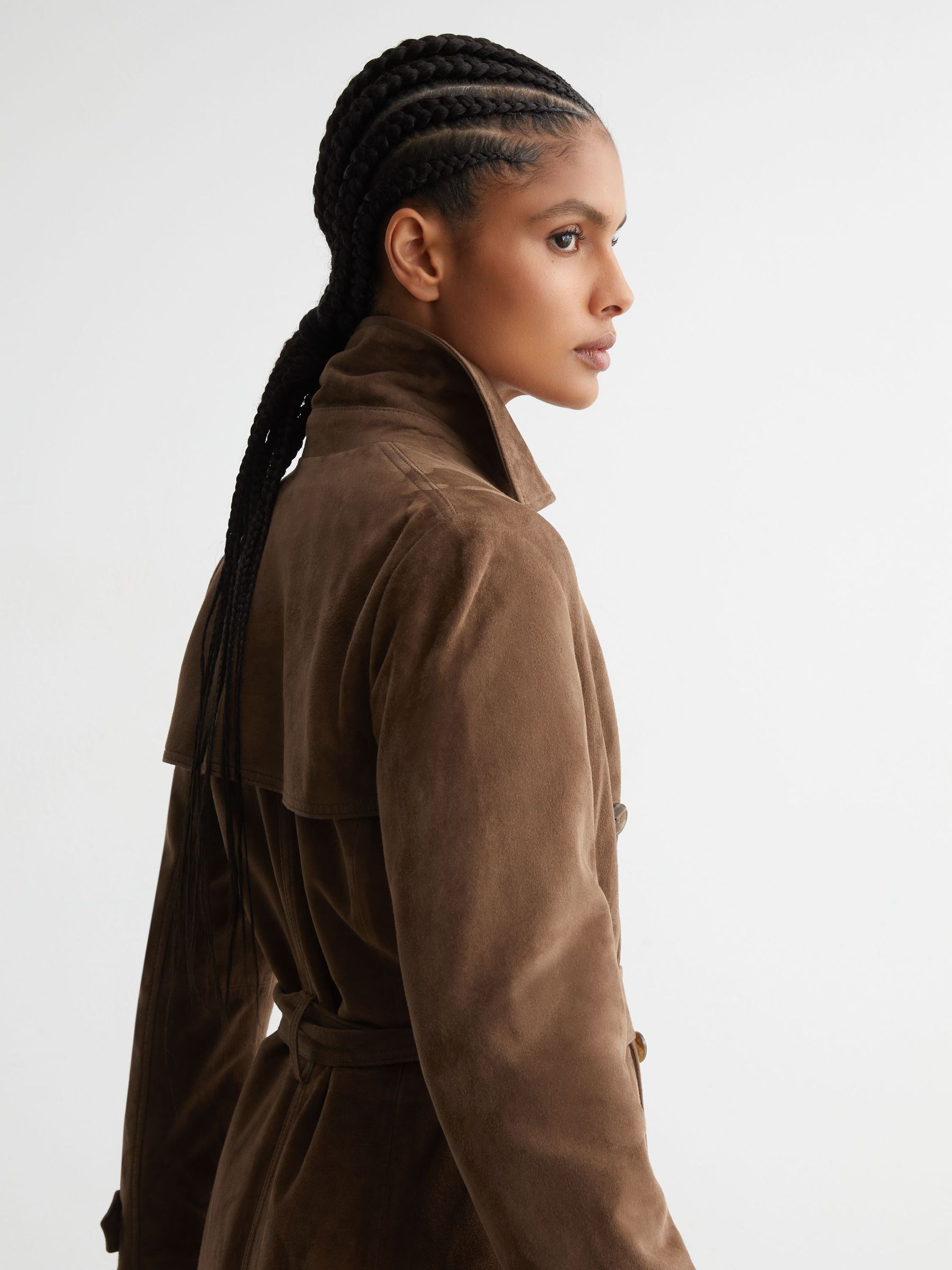 Next：日本 Reiss Hattie スエード ベルト付き トレンチコート from