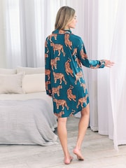 Chelsea Peers Green Tiger Print Nightshirt - Image 2 of 5