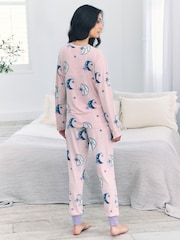 Chelsea Peers Maternity Astral Hearts Print Long Pyjamas Set - Imagen 2 de 5