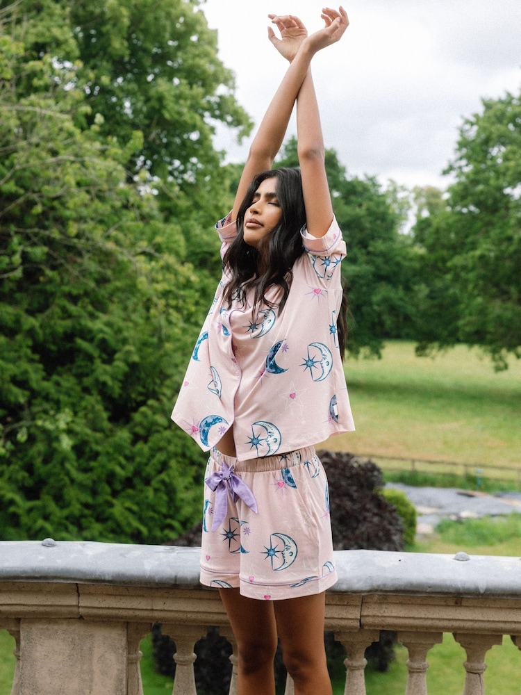 Chelsea Peers Astral Hearts Print Short Pyjamas Set - Imagen 5 de 5