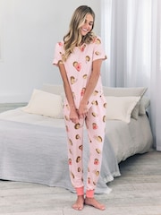Chelsea Peers Hedgehog Hearts Print Long Pyjamas Set - Imagen 2 de 5