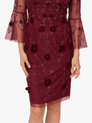 Adrianna Papell Red Bead Velvet Sheath Dress - Image 5 of 6